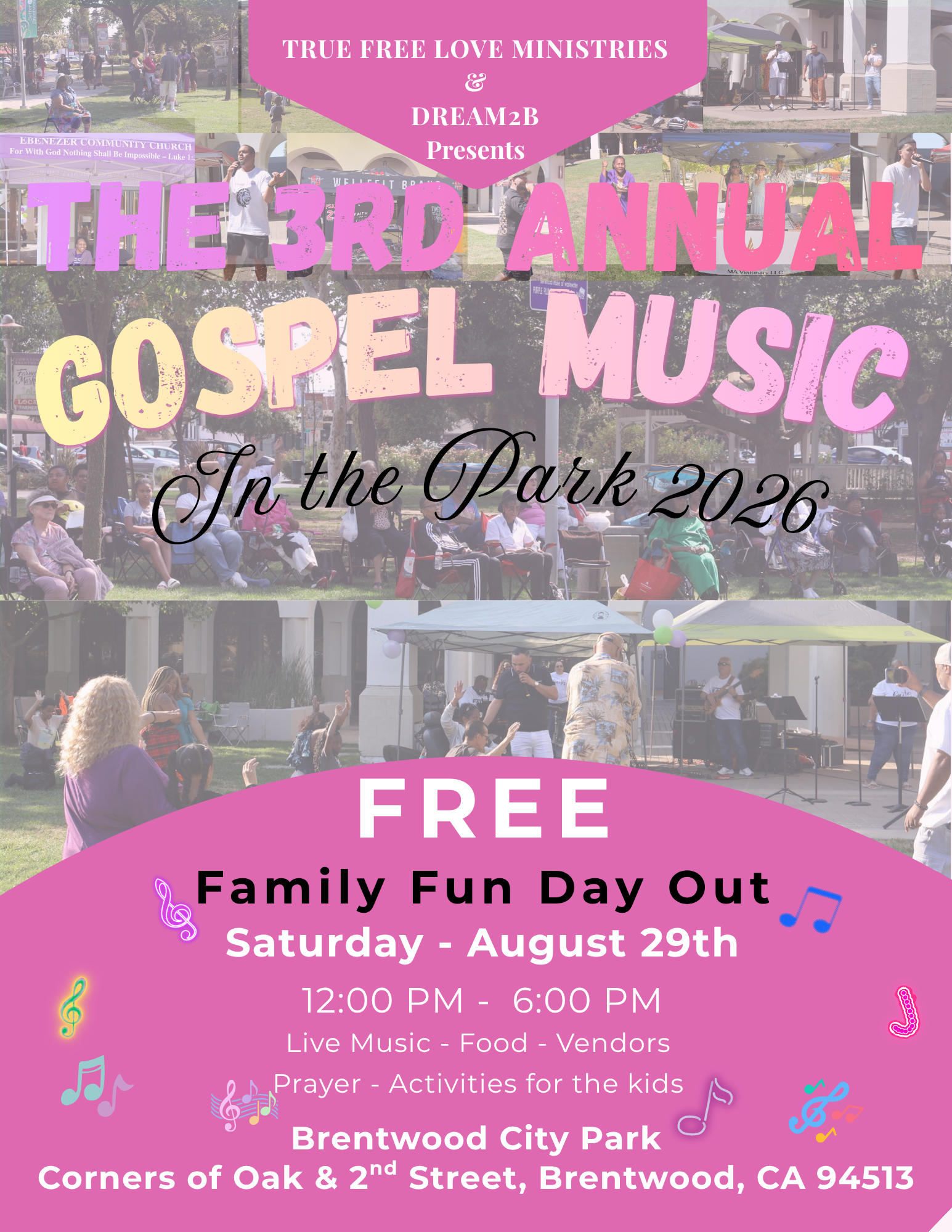 The 2026 3rd Annual Gospel Music in the Park — Dream2b Event