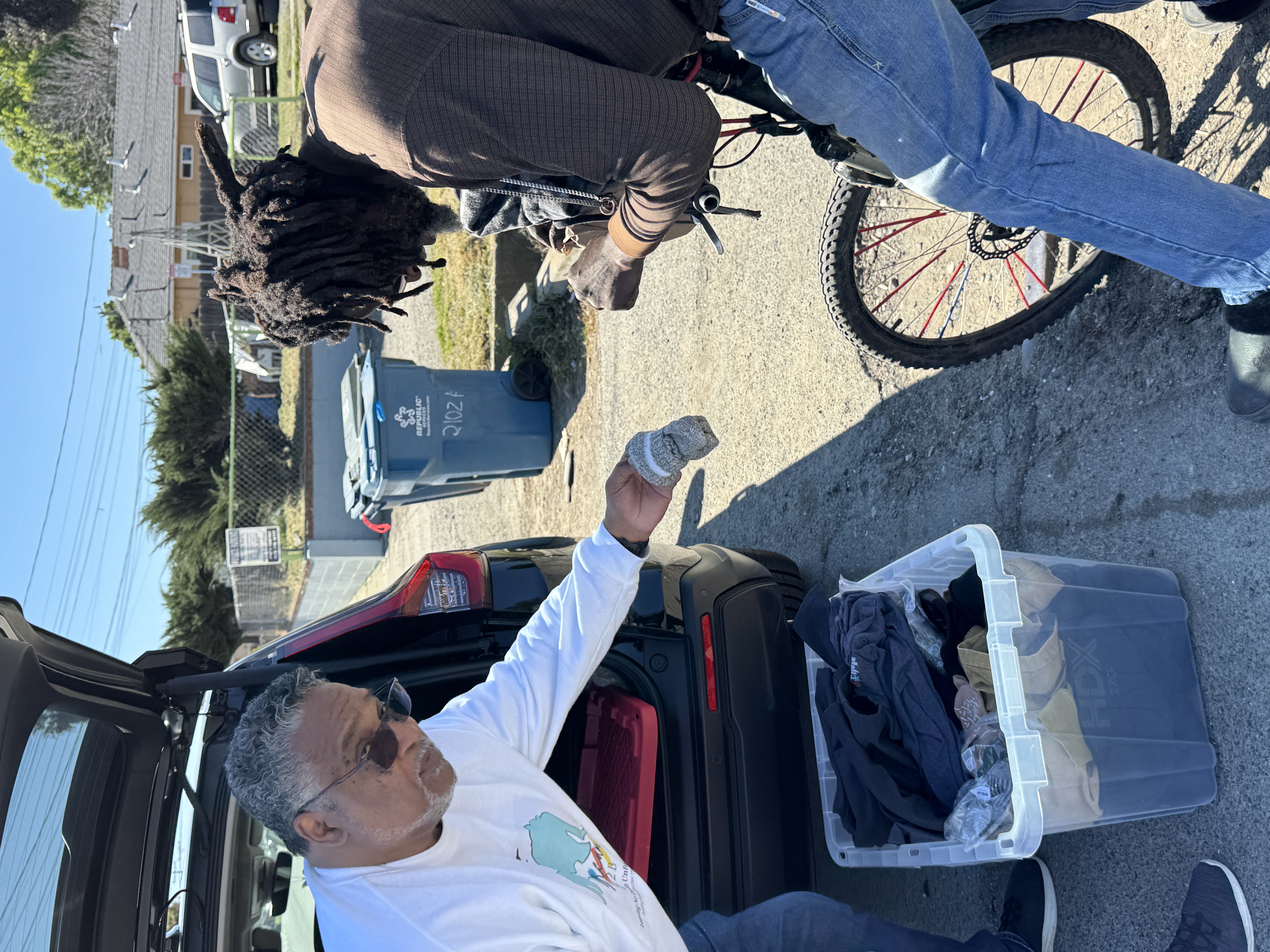 March outreach — clothing and food